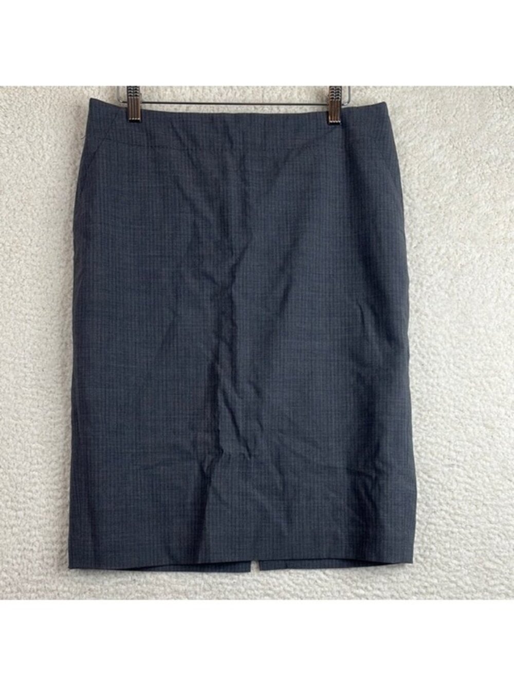 Banana Republic Womens Gray Pinstripe Wool Blend Stretch Pencil Skirt Size 6